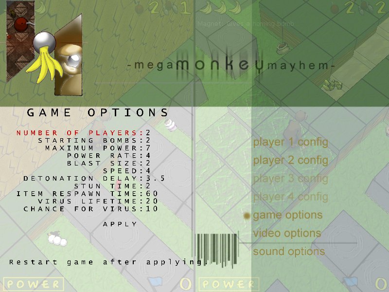 Configuration screen